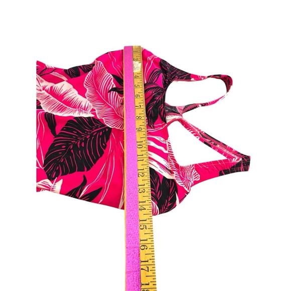 Speedo One Piece Swimsuit Size 12 Pink Tropical Print Racerback - Picture 6 of 12